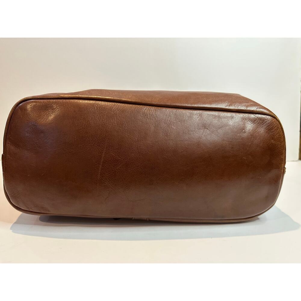 Madewell Marin Slouchy Leather Tote Bag Brown 14x15x7 Minimalist Everyday Bag - Picture 6 of 15